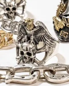 subculture EAGLE SKULL RING / K18×SV950