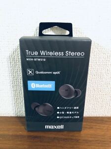 送料無料◆maxwell Bluetooth 完全ワイヤレスイヤホン MXH-BTW510 BK ブラック 新品