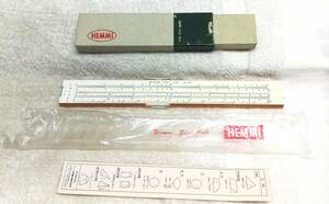 ヘンミ 計算尺 No.43A/SUN HEMMI JAPAN/Bamboo Slide Rule 換算表付 日本製 昭和レトロ 竹製 当時物