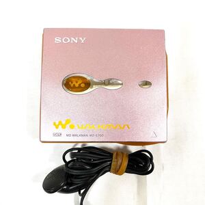 【再生確認】ソニー SONY MD WALKMAN MZ-E700 ポータブルMDプレーヤー　ピンク