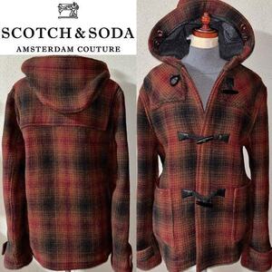 即落送料無料★ SCOTCH & SODA スコッチアンドソーダ 定価5万円程 ダッフル コート ジャケット L 海外ブランド ウール 起毛 アウター 格安