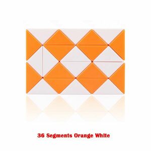 QIYI 24および36セグメントマジックルールスネークキューブ弾性弾性変更された人気のツイスト変 36 orange white