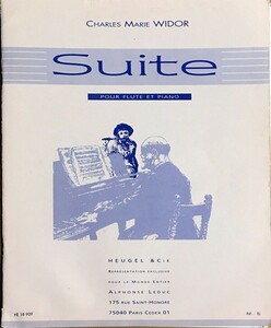 ヴィドール 組曲 Op.34 (フルート＋ピアノ) 輸入楽譜 Widor, Charles-Marie SUITE,OP.34 洋書