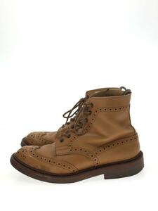 Tricker’s◆カントリーブーツ/ウィングチップ/シミ傷有/ソール状態考慮/UK7.5/CML/レザー/M2508