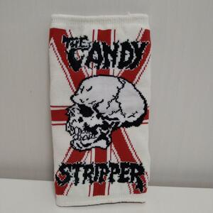 未使用 キャンディストリッパー スカル リストバンド ユニオンジャック Candy Stripper キャンスパ ドクロ 骸骨 リストカバー ハンドカバー