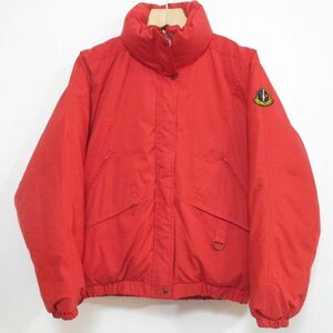 【80s MONCLER】オールド モンクレール アシックス◆ダウンジャケット/赤◆レディース