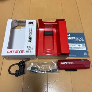 使用期間数日 新品同様 超美品 ! CATEYE キャットアイ AMPP500 赤 / レッド です!!