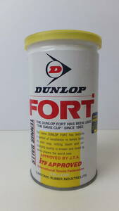◆当時物　DUNLOP　ダンロップ　FORT　フォート　硬式用　テニスボール　２個　缶入り　未開封・新品
