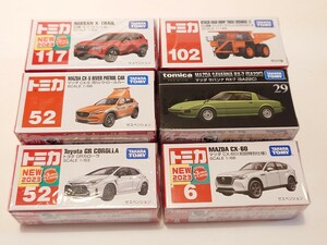 トミカ　まとめ売り　6台セット　未開封　マツダ　サバンナ　初回特別仕様　CX-60 GRカローラ　エクストレイル　ミニカー