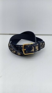 【中古】Christian Dior / クリスチャンディオール レザーベルト トロッター柄