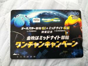 けいりんマルシェ 金晩はミッドナイト競輪ワンチャンキャンペーン オリジナルクオカード 未使用5,000円分 KEIRIN JKA 競輪