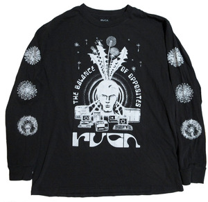 RVCA ルーカ THE BALANCE OF OPPOSITES ロンT 長袖 Lサイズ 黒 ブラック BC041-230