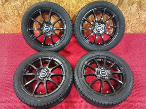 A-TECH シュナイダー!! 15x4.5J +43 冬タイヤ付き 165/55 4本セット 中古 売切!!