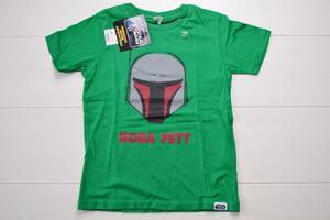 ☆ 新品 未着用 UNIQLO STARWARS ユニクロ スターウォーズ UT Tシャツ 110cm 緑 ホワイト 子供用 半袖 タグ付き ボバフェット BOBA FETT ☆