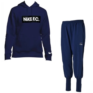 ■ナイキ エフシー フーディー&カフパンツ セットアップ ネイビー 新品 Lサイズ NIKE F.C. HOODIE&PANT 上下セット CT2012-492 DJ0997-492