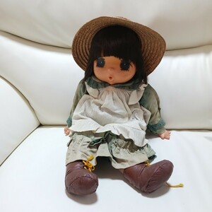 昭和レトロ 当時物 レトロ人形 SEKIGUCHI JAPAN セキグチ キャラクタードール マドモアゼルジェジェ 約43cm 麦わら帽子付き