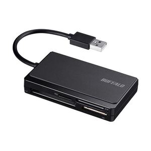 【新品】バッファロー USB2.0マルチカードリーダー/ライター ケーブル収納モデル ブラック BSCR300U2BK 1台