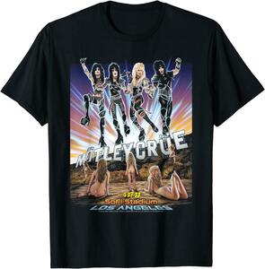 Mtley Cre Motley Crue モトリークルー オーバーサイズ Tシャツ 黒 ブラック XXXL 3XL バンド ロック ストリート パンク メタル 古着 女