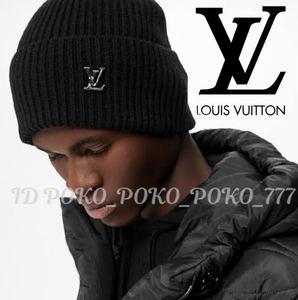 即決 国内正規品 定価7万円 ルイヴィトン LOUIS VUITTON カシミヤ100% ボネ LV アヘッド ニット帽 ニットキャップ ニット 帽子 キャップ 