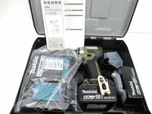 【未使用品】makita マキタ 充電式インパクトドライバ 18V 6.0Ah TD173DRGXO オリーブ 1K57 DD3-DDH2