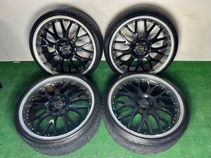 【管理番号2411-43】1円スタート Anhelo corazon アネーロ 22×9JJ+25 PCD 114.3-5H LEXLINI LX-NINE 245/30ZR22 