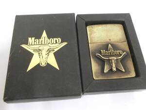 ■□41101 ZIPPO　B　IX Marlboro マルボロロングホーン 1993年 ジッポー 火花○□■