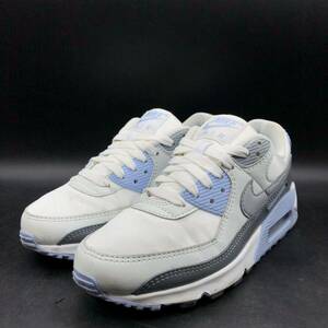 M3288 NIKE ナイキ AIR MAX 90 エアマックス スニーカー シューズ レディース US6.5/23.5cm ホワイト グレー ライトブルー FB8570-100