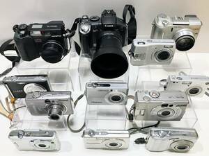 蘇さ(MOY50)カメラ　デジカメ　おまとめ　Canon/オリンパス/ペンタックス/FUJIFILM/Panasonic/カシオ　動作未確認　ジャンク品　80サイズ