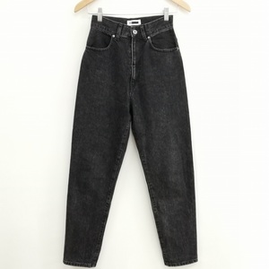 H BEAUTY&YOUTH ユナイテッドアローズ 14oz DENIM PANTS テーパード デニム パンツ S ブラック レディース