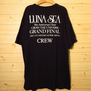 ◎美品！LUNA SEA 30周年 ツアー CROSS◆CREW Tシャツ 半袖 カットソー バンド ヴィジュアル系 グッズ◆メンズ 黒 2XLサイズ◆A5635