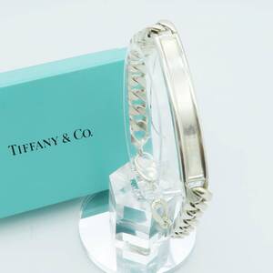 極希少 美品 Tiffany&Co. ヴィンテージ ティファニー ID プレート 喜平 シルバー ブレスレット SV925 メンズ UU64