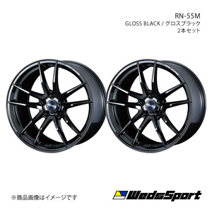 WedsSport/RN-55M Volkswagen ゴルフ7 AU GTI AUCHH アルミホイール2本セット【19×8.0J 5-112 INSET48 BBM】0073551×2