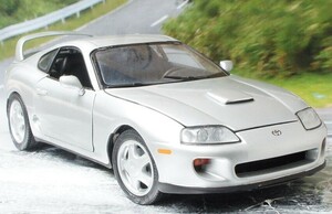 旧 京商 1/18 1996 トヨタ スープラ A80 JZA80 2代目 後期型 シルバー 海外仕様4代目 左ハンドル LHD 現状品 送料無料