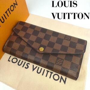 【極美品・現行型】ルイヴィトン LOUISVUITTON ダミエエベヌ ポルトフォイユ・サラ 長財布 ウォレット wallet メンズ レディース