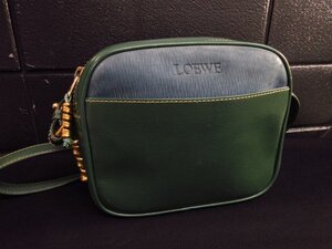 t9649　本物　オールドロエベ　LOEWE　ベラスケス　ショルダーバッグ　斜め掛け　ポシェット　ゴールド金具　レザー　ロエベ