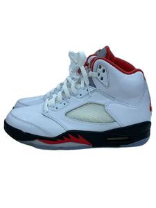 NIKE◆AIR JORDAN 5 RETRO/エアジョーダン 5 レトロ/ホワイト/DA1911-102/27.5cm/WH