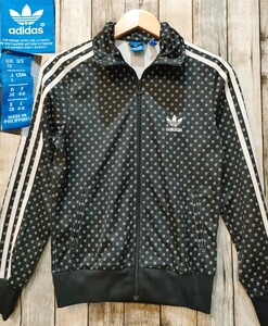 海外製 adidas 総柄 ジャージ レディース リップ柄 トラックジャケット ジャケット アディダス 総柄