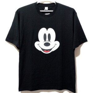 特価/未使用【サイズ=5L(4XL)】Disney/Mickey/ディズニー/ミッキー/メンズ/半袖/Tシャツ/胸囲=116～124cm/black