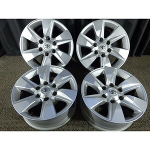 トヨタ 150系 ランドクルーザープラド 純正アルミホイール 17x7.5J 6穴 139.7 +25 Φ106 4本SET◎中古 若干の傷、汚れあり◎旭川手渡し可