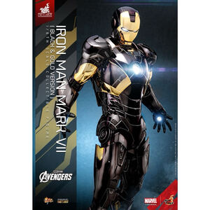 ホットトイズ 1/6 ザ アベンジャーズ アイアンマン マーク VII ブラック＆ゴールド.Ver 未開封新品 MMS741D61 Iron Man Mark VII Hottoys