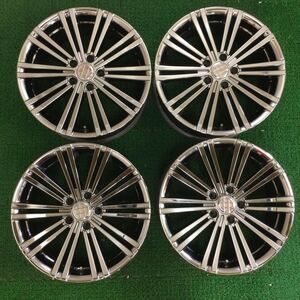 【215】RAYSベルサス社外アルミホイール 18×7.5J+55 114.3-5H 中古品4本