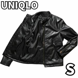 ★スタイリッシュの進化形★　UNIQLO　ユニクロ　プレミアムライダースジャケット ライダース ジャケット バイク ツーリング　黒　S