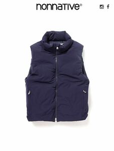 nonnative ALPINIST DOWN VEST POLY TWILL STRETCH DICROS SOLO WITH GORE-TEX INFINIUM NAVY