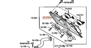 RX-8 SE3P 後期 マツダ 純正 15210A ラジエーター カウリング COWLING,RADIATOR 2008/02- ファン シュラウド Fan Shroud ラジエター