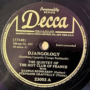 QUINTET OF THE HOT CLUB OF FRANCE w DJANGO REINHARDT DECCA Djangology/ Ultrafox