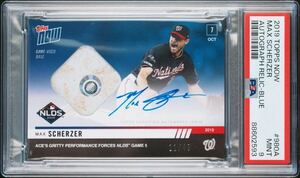 49枚限定 2019 Topps Now NLDS Max Scherzer Relic Auto マックス・シャーザー 直筆サイン レリック