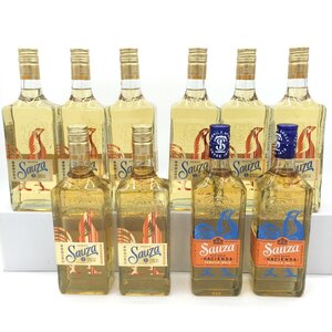 【1円～出品中！】 テキーラ Sauza GOLD ２種（赤×8、青×2）750ml 10本セット ※同梱不可