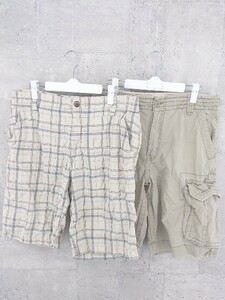 ◇ AEROPOSTALE エアロポステール まとめ売り2点セット 31＆32サイズ混合 チェック ハーフ ショート パンツ メンズ