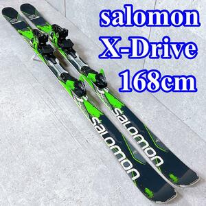 良品 salomon X-Drive 168cm スキー セット オールマウンテン サロモン エックスドライブ スキー板 カービング レーシング