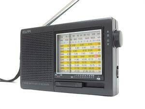 ■極美品■ELPA エルパ ER-C74T AM FM 短波ラジオ ポータブルラジオ■12バンド AM/FM/ SW1-10 ラジオ■受信OK・動作品■朝日電器